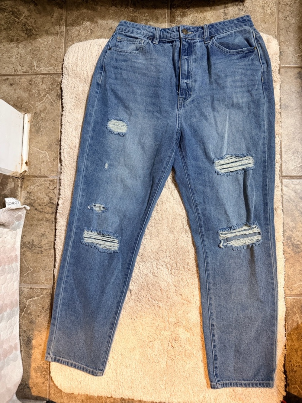 NWOT Indigo rising mom jeans Blue Distressed Women’s Jeans